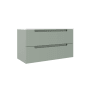 ICO Bath Coda 36" Wide Single Basin Vanity Set with Cabinet, Stone Composite Vanity Sink Top, and Modern Legs Sage Green