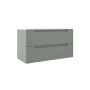 ICO Bath Coda 36" Wide Single Basin Vanity Set with Cabinet, Stone Composite Vanity Sink Top, and Modern Legs Sage Green Ripple