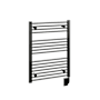 ICO Bath Tuzio Savoy 23-1/2"W x 31"H 120 V Plug-In Steel Towel Warmer Matte Black
