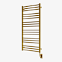 ICO Bath Tuzio Avento 23-1/2"W x 47-1/2"H 120 V Plug-In Steel Towel Warmer PVD Brushed Gold