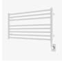 ICO Bath Tuzio Avento 35-1/2"W x 19"H 120 V Plug-In Steel Towel Warmer Matte White