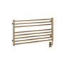 ICO Bath Tuzio Avento 35-1/2"W x 19"H 120 V Plug-In Steel Towel Warmer PVD Brushed Bronze