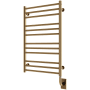 ICO Bath Tuzio Sorano 19-1/2"W x 31"H 110-120V Plug-In Stainless Steel Towel Warmer PVD Brushed Bronze