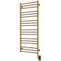 ICO Bath Tuzio Sorano 19-1/2"W x 47-1/2"H 110-120V Plug-In Stainless Steel Towel Warmer PVD Brushed Bronze