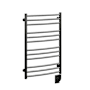 ICO Bath Tuzio Laveno 19-1/2"W x 31"H 120 V Plug-In Steel Towel Warmer Matte Black