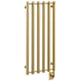 ICO Bath Tuzio Rosendal 16-1/2"W x 37-1/2"H 120 V Plug-In Steel Towel Warmer PVD Brushed Gold