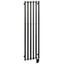 ICO Bath Tuzio Rosendal 16-1/2"W x 59"H 120 V Plug-In Steel Towel Warmer Matte Black