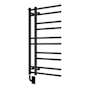 ICO Bath Tuzio Ortona 19-1/2"W x 37"H 120 V Plug-In Stainless Steel Towel Warmer Matte Black