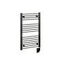 ICO Bath Tuzio Savoy 19"W x 31"H Hydronic Steel Towel Warmer Matte Black