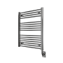 ICO Bath Tuzio Savoy 23-1/2"W x 31"H Hydronic Steel Towel Warmer Chrome