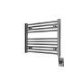 ICO Bath Tuzio Savoy 23-1/2"W x 19"H Hydronic Steel Towel Warmer Chrome