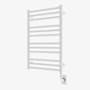 ICO Bath Tuzio Avento 19-1/2"W x 31"H Hydronic Steel Towel Warmer Matte White