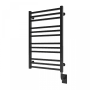 ICO Bath Tuzio Avento 19-1/2"W x 31"H Hydronic Steel Towel Warmer Matte Black