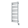 ICO Bath Tuzio Laveno 19-1/2"W x 47-1/2"H Hydronic Steel Towel Warmer Brushed Nickel