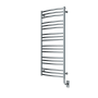 ICO Bath Tuzio Laveno 23-1/2"W x 47-1/2"H Hydronic Steel Towel Warmer Brushed Nickel