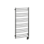 ICO Bath Tuzio Laveno 23-1/2"W x 47-1/2"H Hydronic Steel Towel Warmer Matte Black