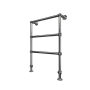 ICO Bath Tuzio Woodstock 26-1/2" W x 37" H Hydronic Steel Towel Warmer - Valve Set and Installation Kit Not Included Chrome