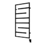 ICO Bath Tuzio Vasto 23-1/2"W x 47-1/2"H 120 V Hydronic Stainless Steel Towel Warmer Matte Black