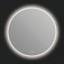 ICO Bath Denver 36" Diameter Modern Circular Aluminum Framed Bathroom Wall Mirror with Light Brushed Bronze