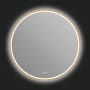 ICO Bath Denver 36" Diameter Modern Circular Aluminum Framed Bathroom Wall Mirror with Light Brushed Gold