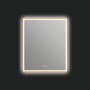 ICO Bath Eden 30" W x 36" H Modern Rectangular Aluminum Framed Bathroom Wall Mirror with Light Brushed Gold