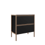 ICO Bath Tempo 32" Wide Vanity Set with Double Drawer Cabinet and Stone Composite Vanity Cabinet Top - Less Sink Matte Black