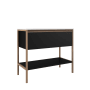 ICO Bath Tempo 36" Wide Single Basin Vanity Set with Single Drawer Cabinet and Stone Composite Vanity Sink Top Matte Black