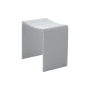 ICO Bath Volkano 16-3/4" Tall Portable Shower Seat White