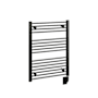 ICO Bath Tuzio Savoy 23-1/2"W x 19"H 120 V Hardwired Steel Towel Warmer Matte Black