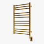 ICO Bath Tuzio Avento 19-1/2"W x 31"H 120 V Hardwired Steel Towel Warmer PVD Brushed Gold