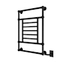 ICO Bath Tuzio Thames 23-1/2"W x 34-1/2"H 110 V Hardwired Steel Towel Warmer Matte Black