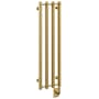 ICO Bath Tuzio Rosendal 10-1/2"W x 37-1/2"H 120 V Hardwired Steel Towel Warmer PVD Brushed Gold