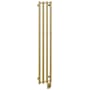 ICO Bath Tuzio Rosendal 10-1/2"W x 59"H 120 V Hardwired Steel Towel Warmer PVD Brushed Gold