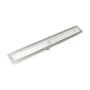 Infinity Drain 60" FFAS 65 Linear Drain Kit with 2 1/2" Wedge Wire Grate Matte White