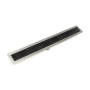 Infinity Drain 36" FFIG 65 Linear Drain Kit with 2 1/2" Perforated Slotted Grate Matte Black