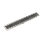 Infinity Drain 60" FFIG 65 Linear Drain Kit with 2 1/2" Perforated Slotted Grate Gunmetal