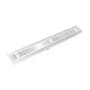 Infinity Drain 60" FFIG 65 Linear Drain Kit with 2 1/2" Perforated Slotted Grate Matte White