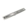 Infinity Drain 60" FFIG 65 Linear Drain Kit with 2 1/2" Perforated Slotted Grate Satin Stainless