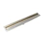 Infinity Drain 32" FF Series Complete Kit with 1-1/2" Perforated Offset Slot Grate Polished Gold