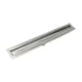 Infinity Drain 32" FF Series Complete Kit with 1-1/2" Perforated Offset Slot Grate Satin Stainless