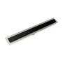 Infinity Drain 24" FFSG 65 Linear Drain Kit with 2 1/2" Solid Grate Matte Black