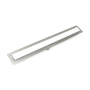 Infinity Drain 24" FFSG 65 Linear Drain Kit with 2 1/2" Solid Grate Matte White