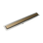 Infinity Drain 24" FFSG 65 Linear Drain Kit with 2 1/2" Solid Grate Satin Champagne