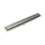 Infinity Drain 24" FFSG 65 Linear Drain Kit with 2 1/2" Solid Grate Satin Stainless