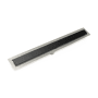 Infinity Drain 32" FFSG 65 Linear Drain Kit with 2 1/2" Solid Grate Gunmetal