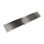 Infinity Drain 36" FXAS 100 High Flow Linear Drain Kit with Wedge Wire Grate and Cast Iron Drain Body Polished Stainless