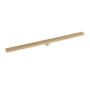 Infinity Drain 60" FXGR 65 Linear Drain Kit with Adhesion Style Grate Polished Brass
