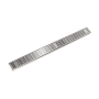 Infinity Drain 24" FXIG 65 Linear Drain Kit with Perforated Slotted Grate Satin Stainless