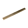 Infinity Drain 36" FX 65 Series Complete Kit with Perforated Offset Slot Grate Polished Brass