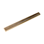 Infinity Drain 36" FX 65 Series Complete Kit with Perforated Offset Slot Grate Polished Gold